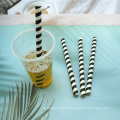 High Quality Striped customized size disposable paper straw